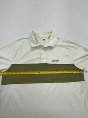 LEVI’S Men’s White Logo Polo Relaxed Fit Cotton Knit Size M
