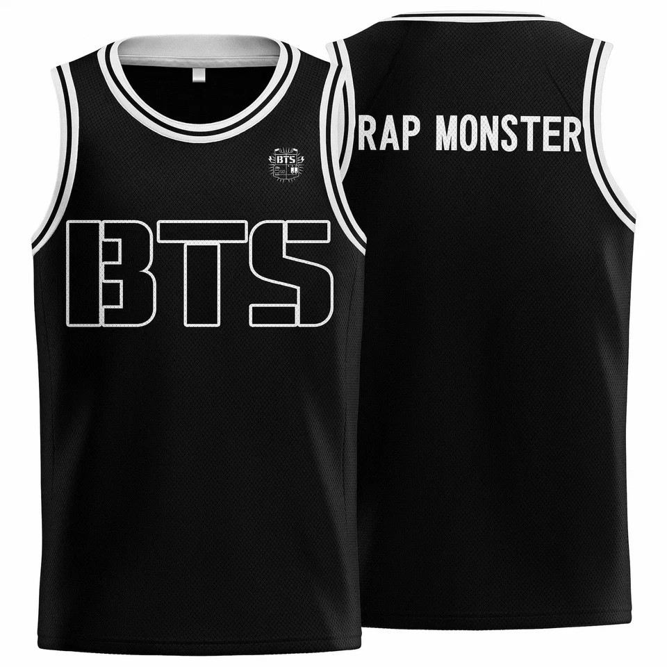 Special BTS Men and Women Black Basketball S-5XL Jersey TT1183 gallery