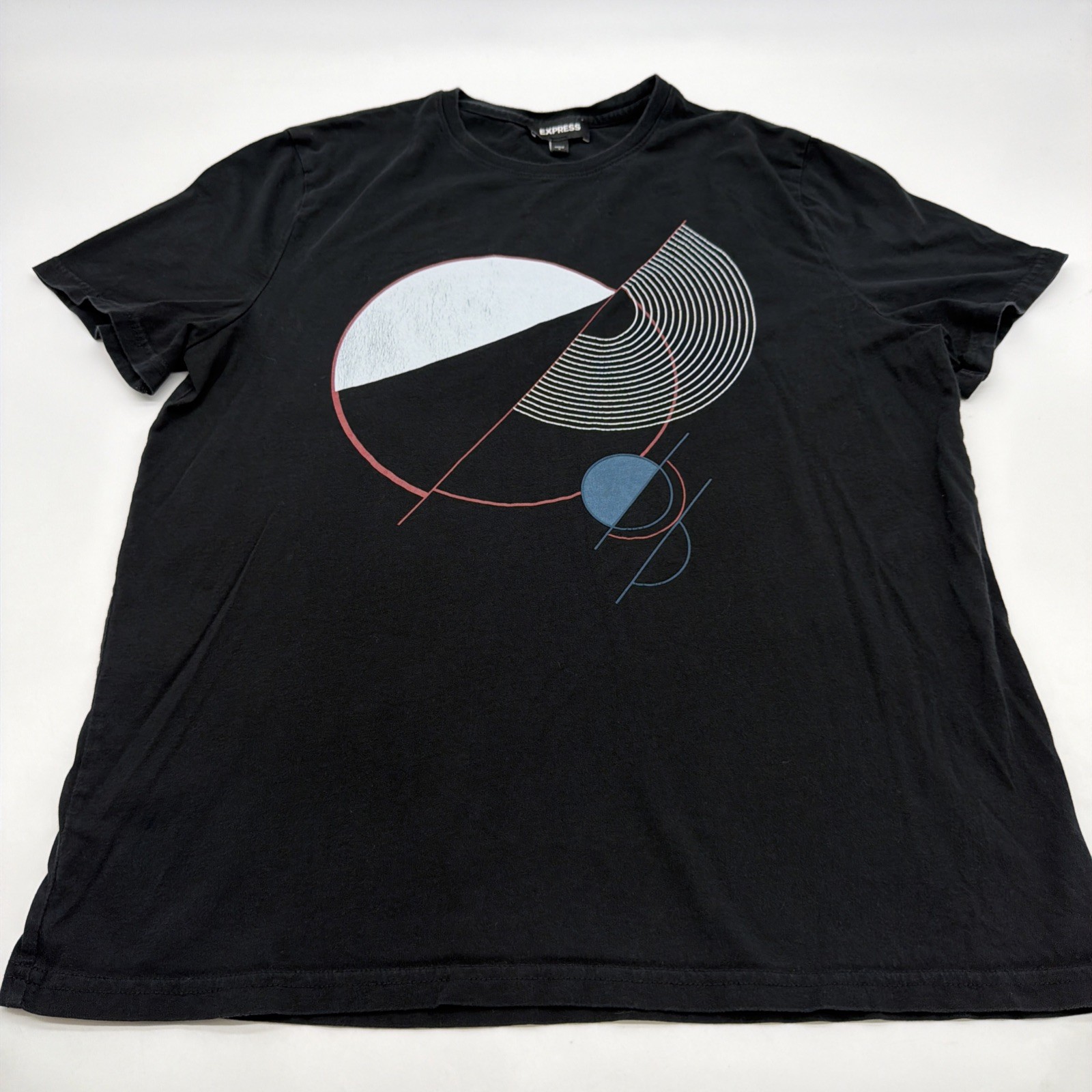 Express T-shirt Men L Black Graphic Print .#47216