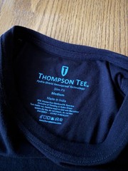 Thompson Tee Sweat Proof Slim Fit Crew Neck T-Shirt Men’s Medium Black