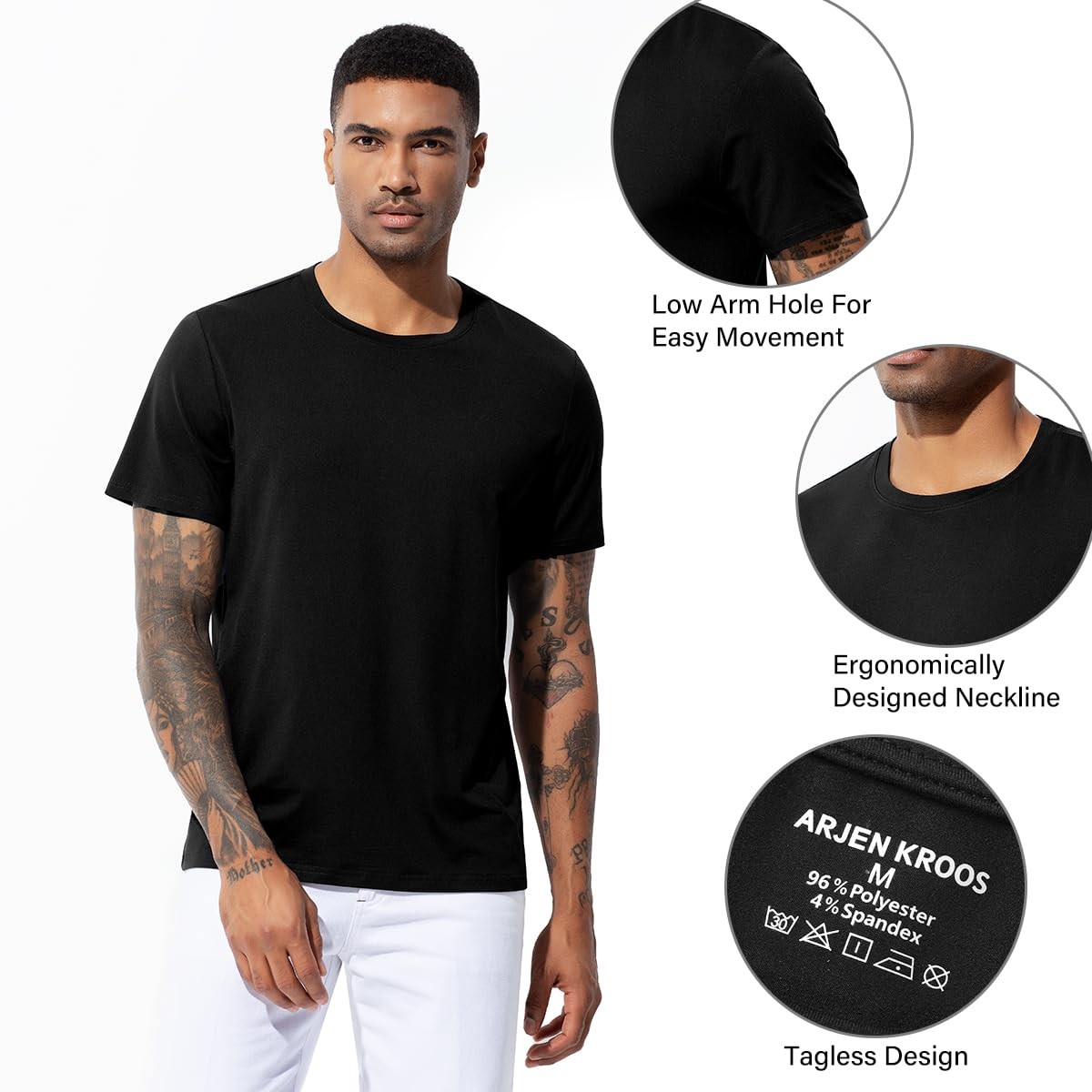 Men's Quick Dry Gym T-Shirts Multipack Workout Short Sleeve Shirts Athletic R... gallery