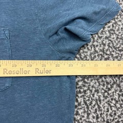 Marine Layer Shirt Men Large Blue Hemp Cotton Blend Pocket Short Sleeve L