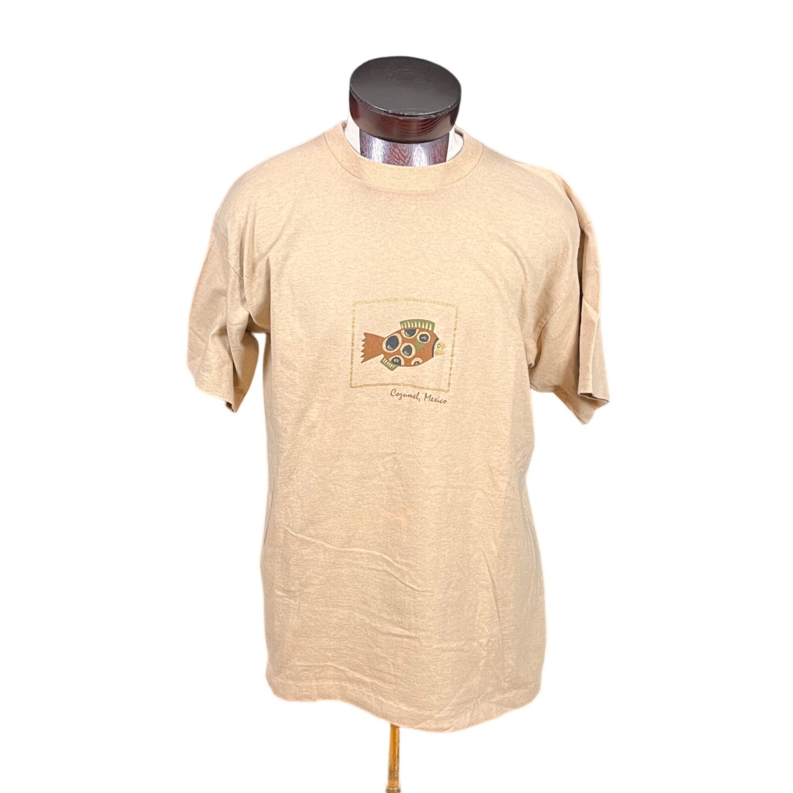 Cozumel Mexico Beach Fish Graphic Short Sleeve Shirt Size Large NWOT