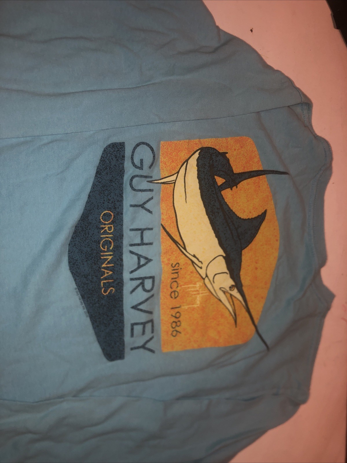 Guy Harvey Marlin Graphic T-Shirt Small Blue Fishing Logo Saltwater Ocean C1 gallery