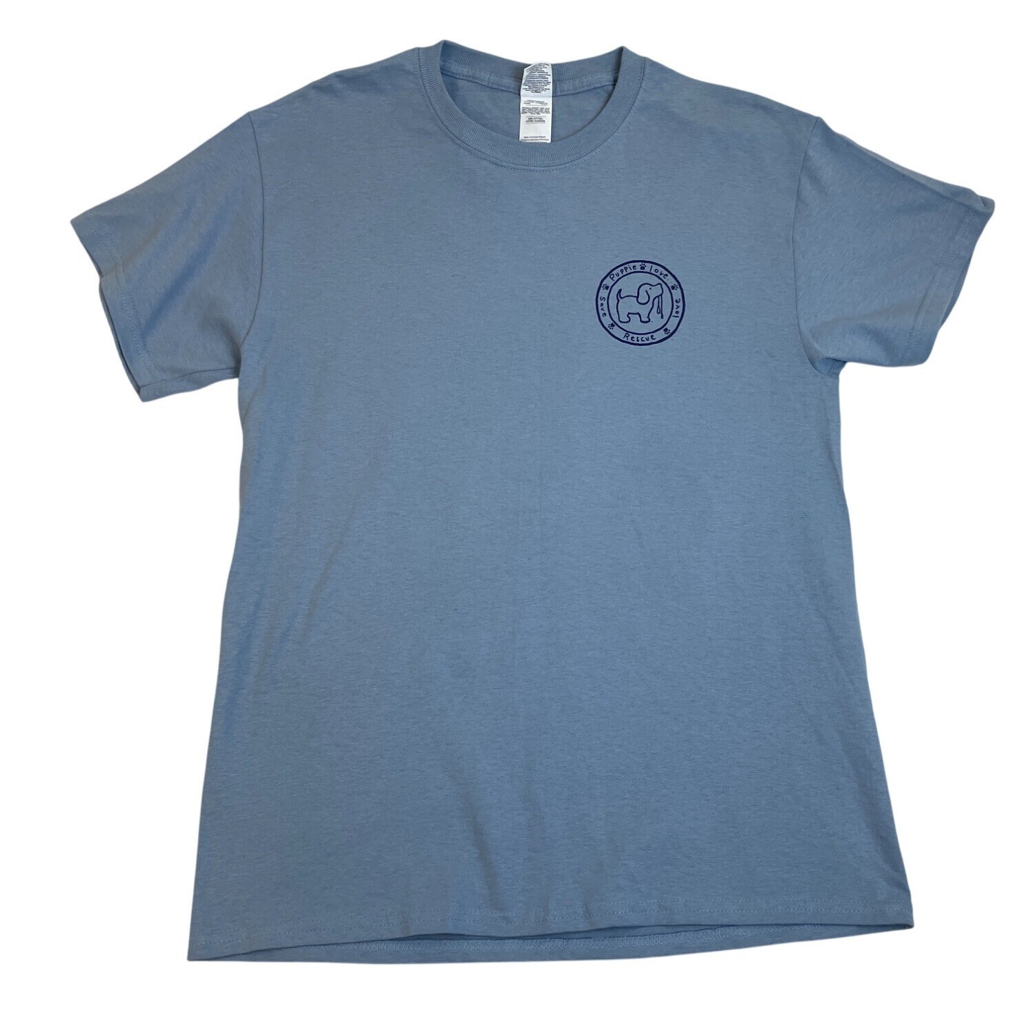 Puppie Love Dog Graphic T-Shirt Blue Men Gildan Ultra Size M - New gallery