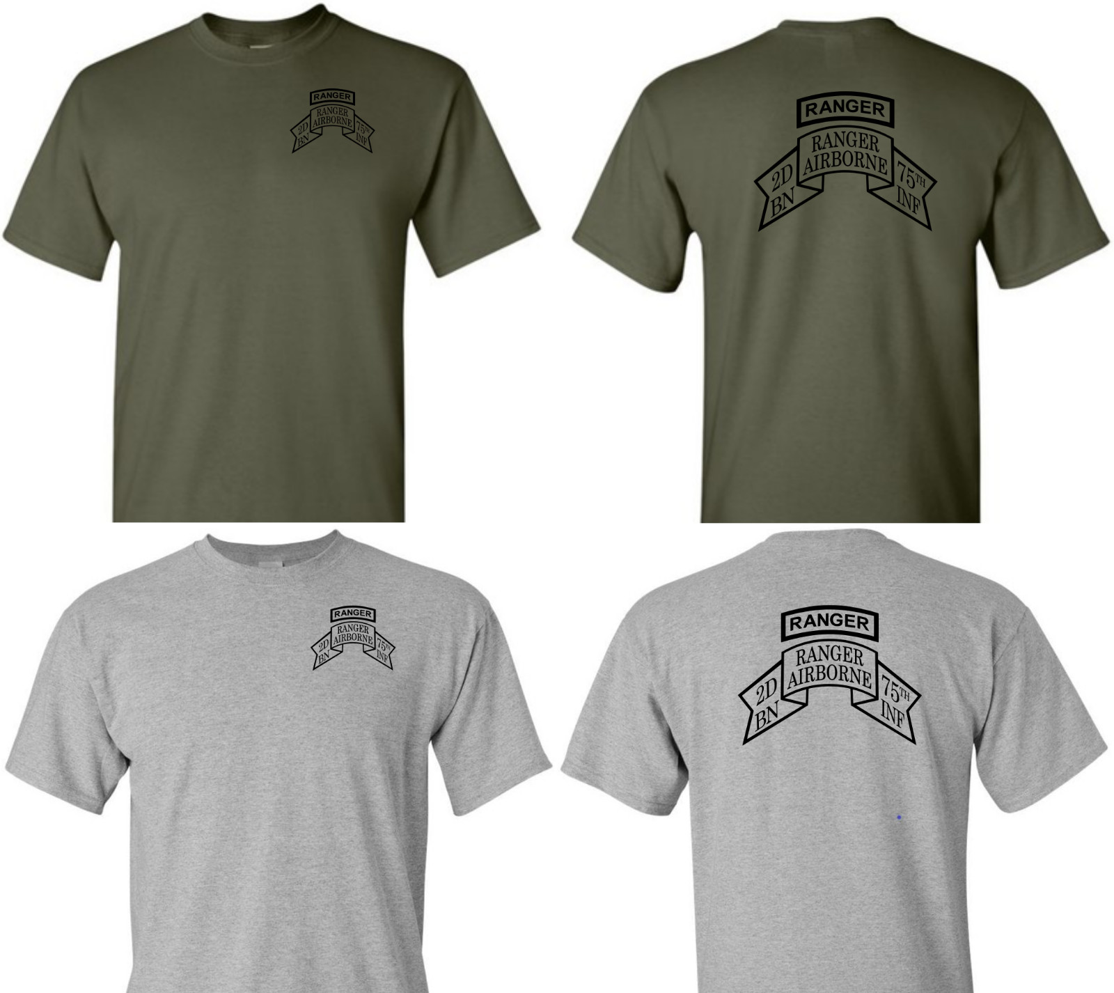 2nd Ranger Battalion Shirt, Army Ranger Custom Performance Shirt 75th Ranger Reg gallery