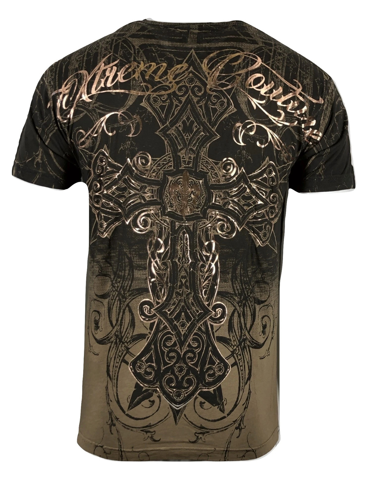 Xtreme Couture By Affliction Men's T-Shirt DECRETUM Brown Biker S-5XL gallery