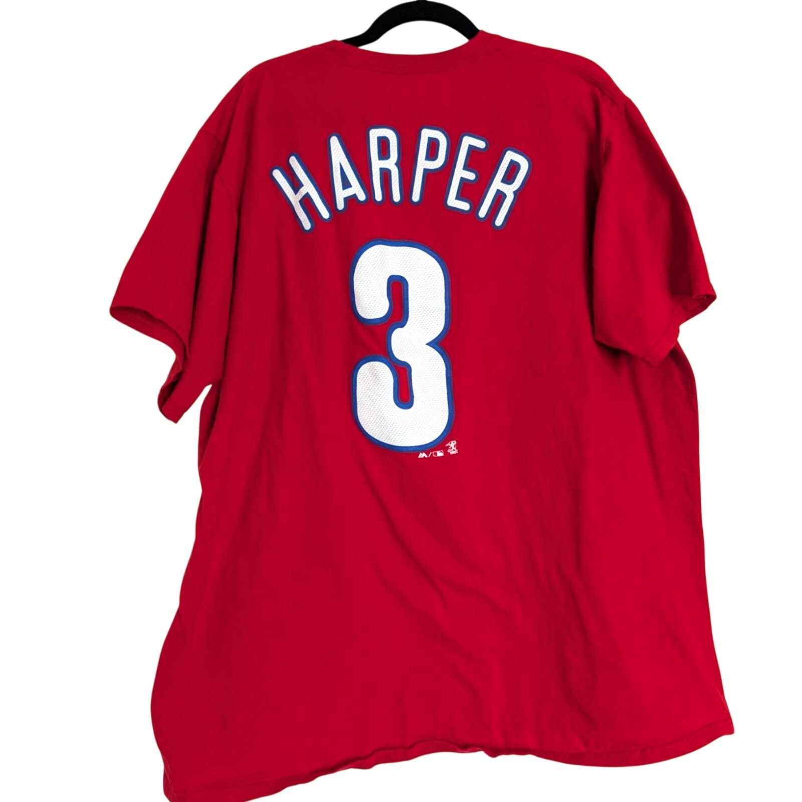 Phillies Baseball Sport Majestic 2 XXL Red Short Sleeve Crewneck T Shirt gallery