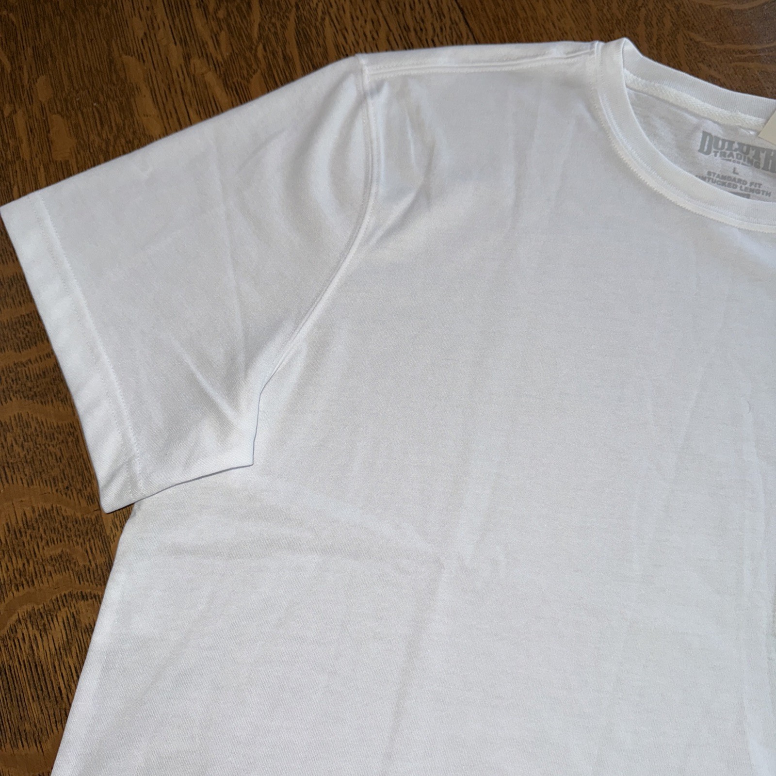 Duluth Trading Co.Men’s 40 Grit L Standard Fit Untucked Length White T-Shirt NWT gallery