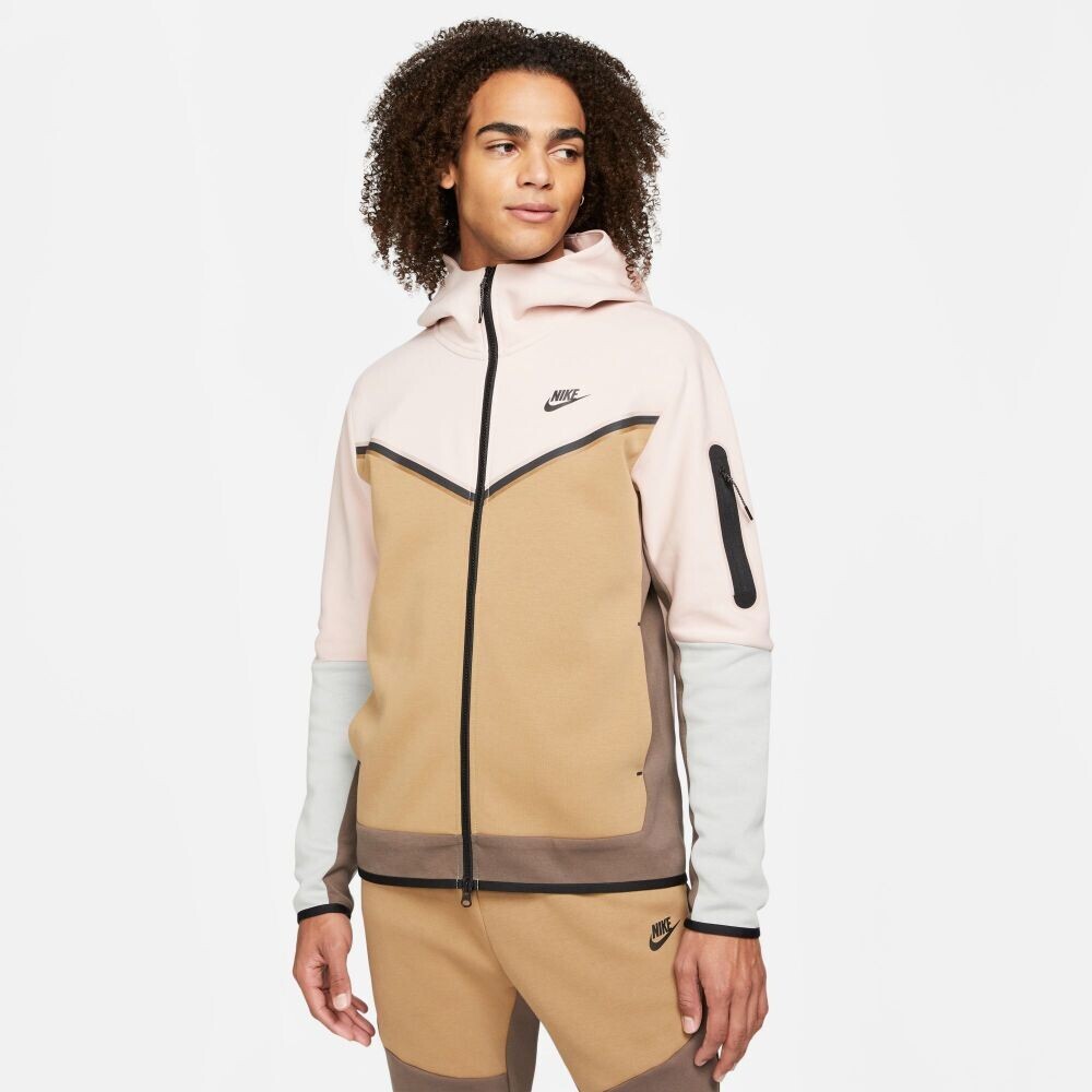 Nike Tech Fleece Full-Zip Men's Hoodie Pink-Driftwood CU4489-601 gallery