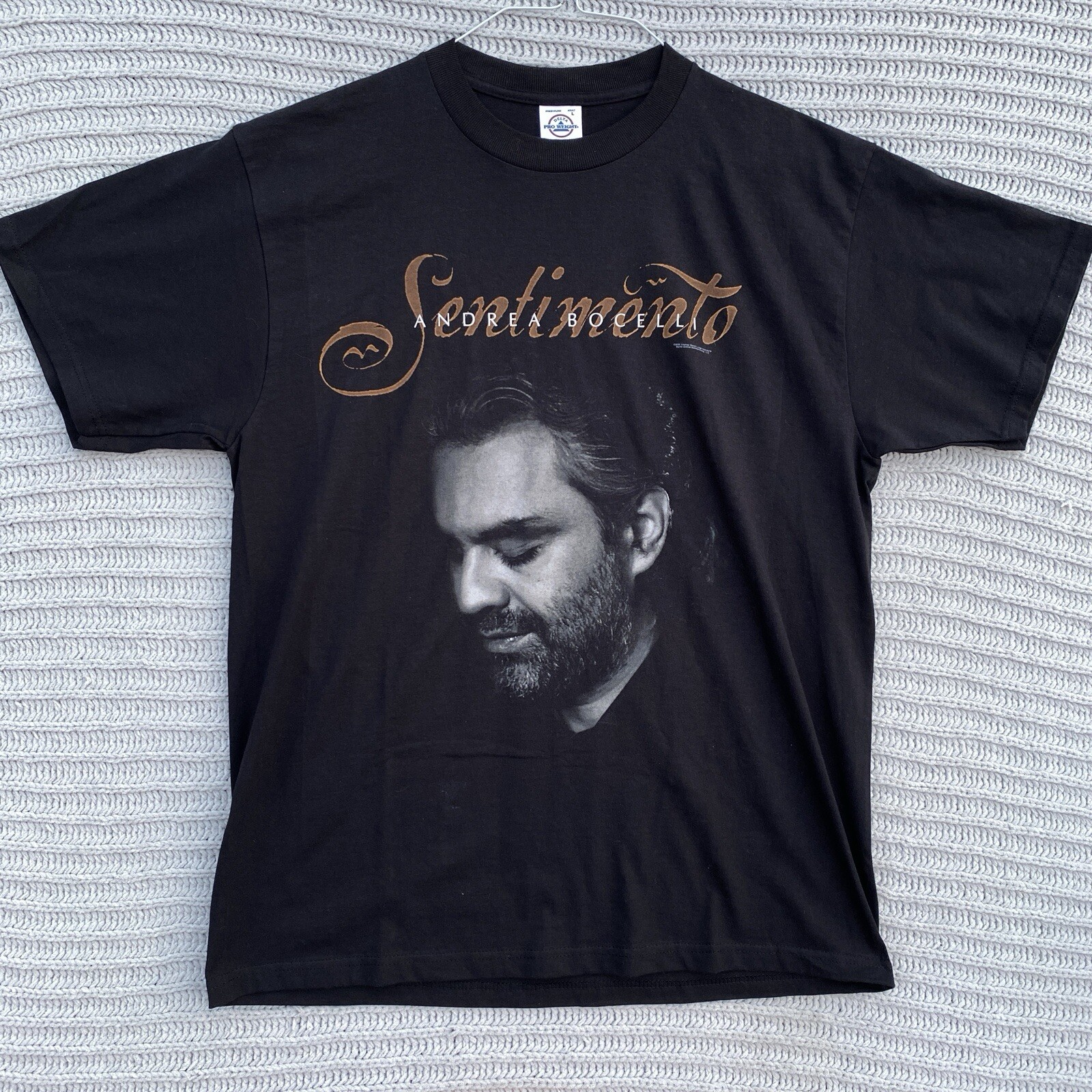 VINTAGE Andrea Bocelli Shirt Adult Large Mens L SENTIMENTO Graphic Print Tee gallery