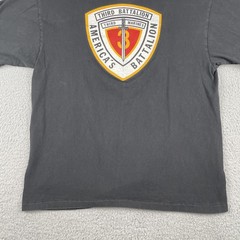Vtg Third Battalion Third Marines Americas Battalion Black L Single Stitch Shirt
