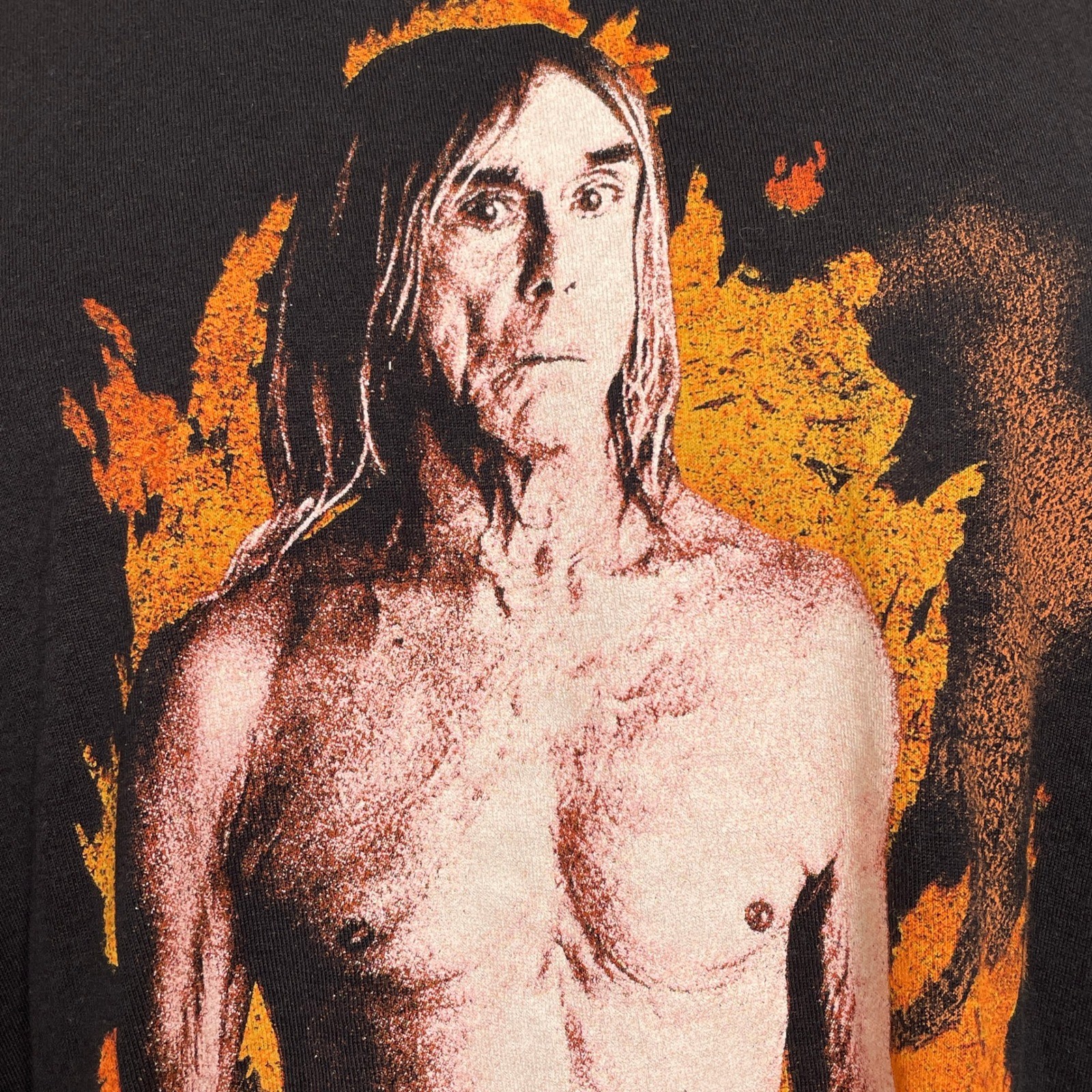 Iggy Pop The Stooges Punk Rock Music Thread Shop Black T-Shirt Men's 2XL gallery