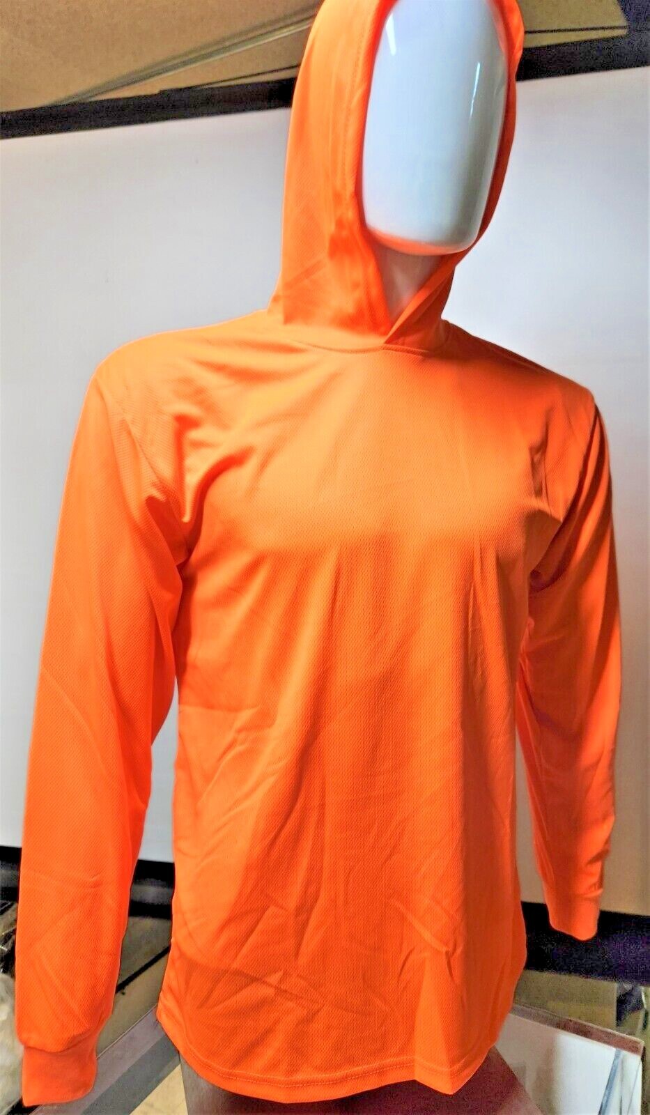 Hi Vis Long Sleeve Safety Shirt With Hoodie, Quick Dry Polyester Birdeye mesh gallery