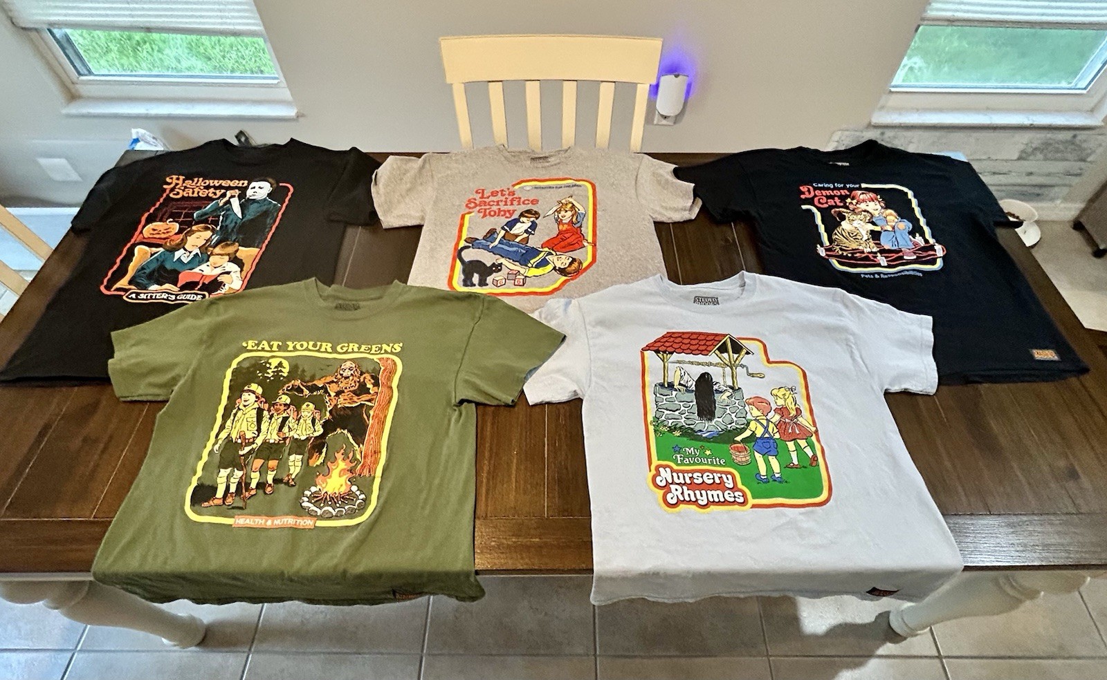 Steven Rhodes Men’s Size L Large Lot of 5 T-Shirts Barely Worn EUC Horror