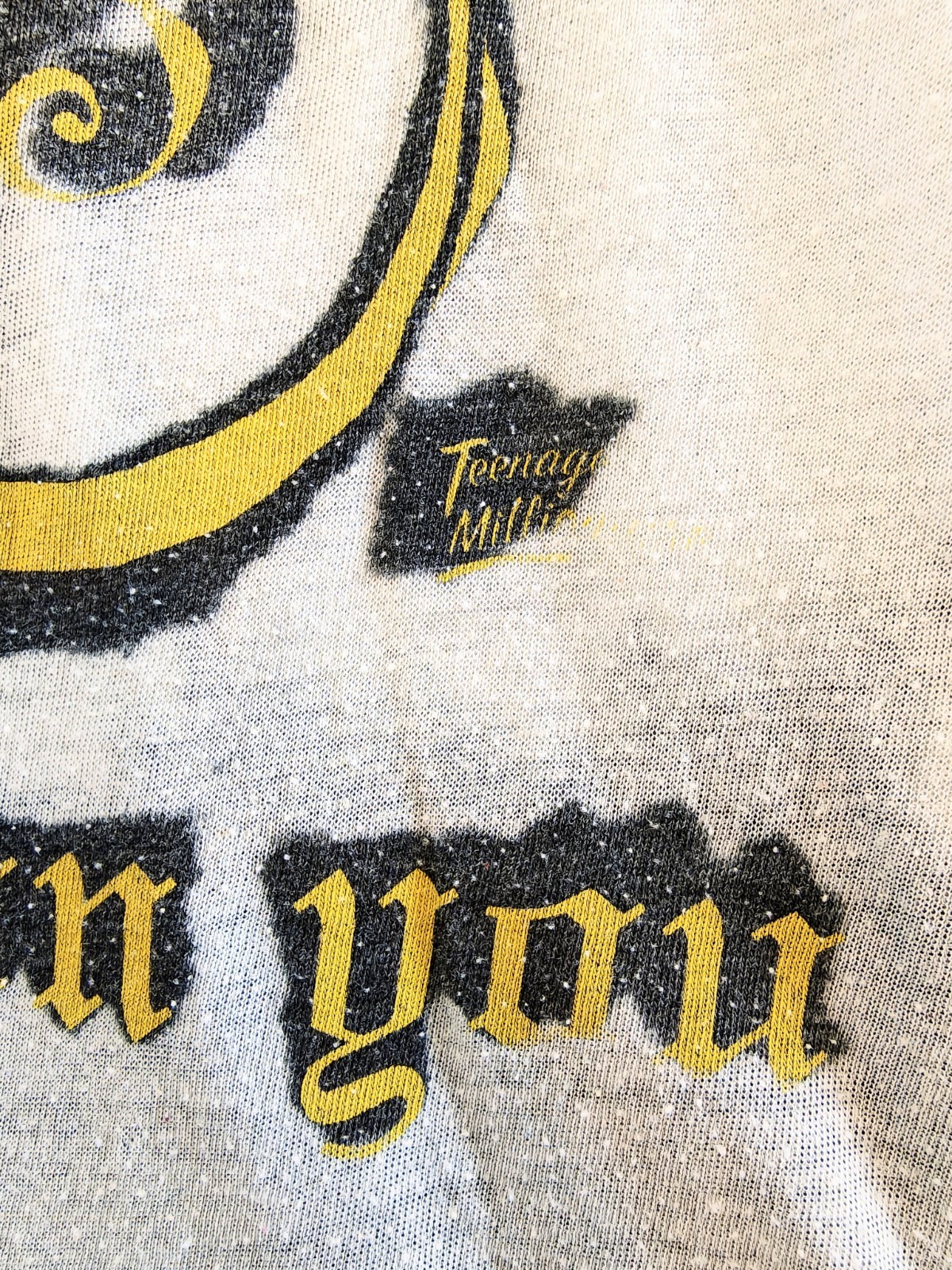 Vintage Teenage Millionaire Jesus Peace Sz XL Extreme Burnout See through Tshirt gallery