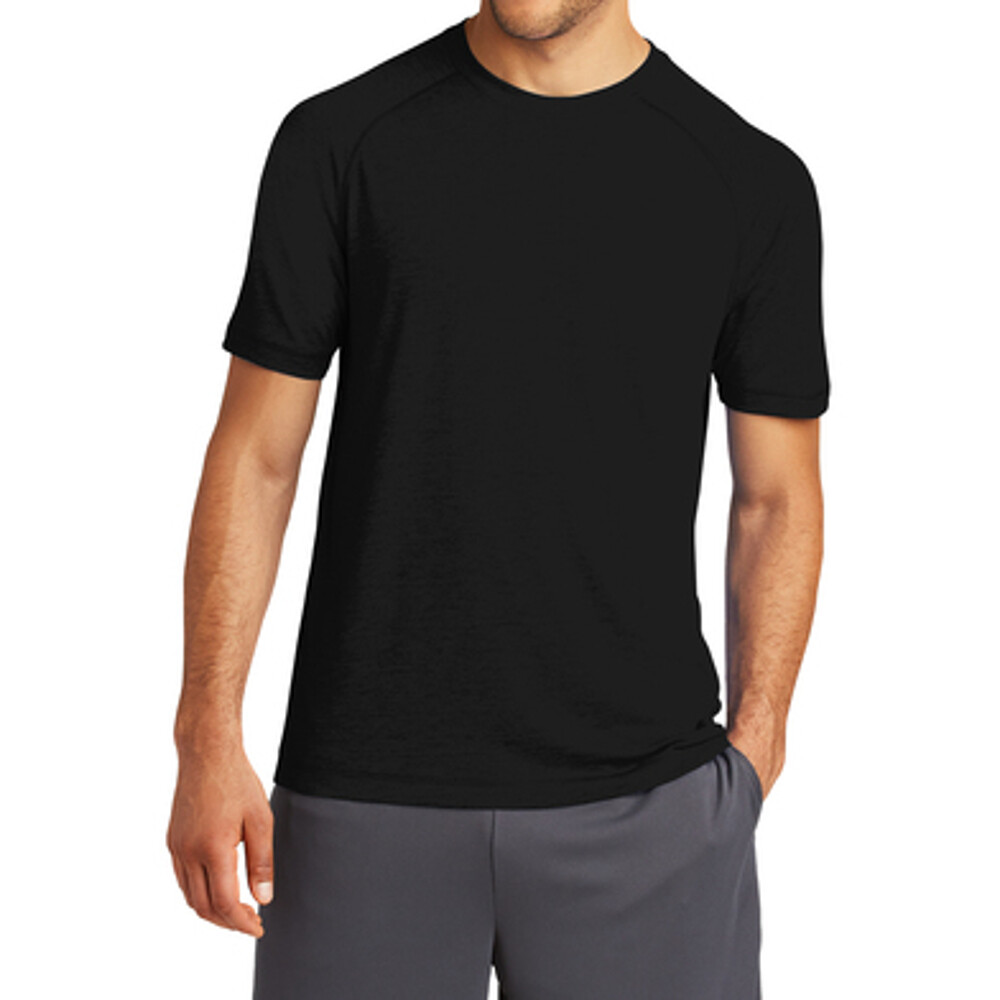 Sport-Tek Mens Short Sleeve PosiCharge Tri Blend Wicking Raglan T-Shirt ST400 gallery