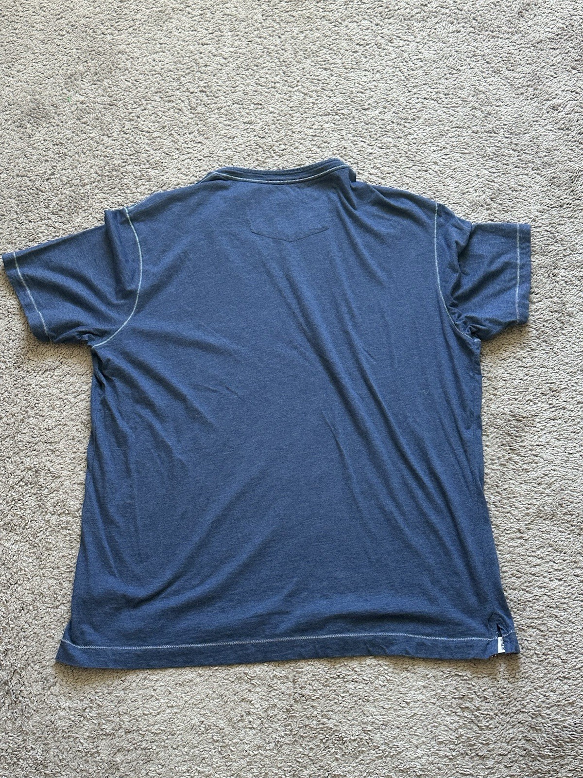 Robert Graham Mens Blue Cotton Knit Embroidered Logo Tee Classic XL gallery