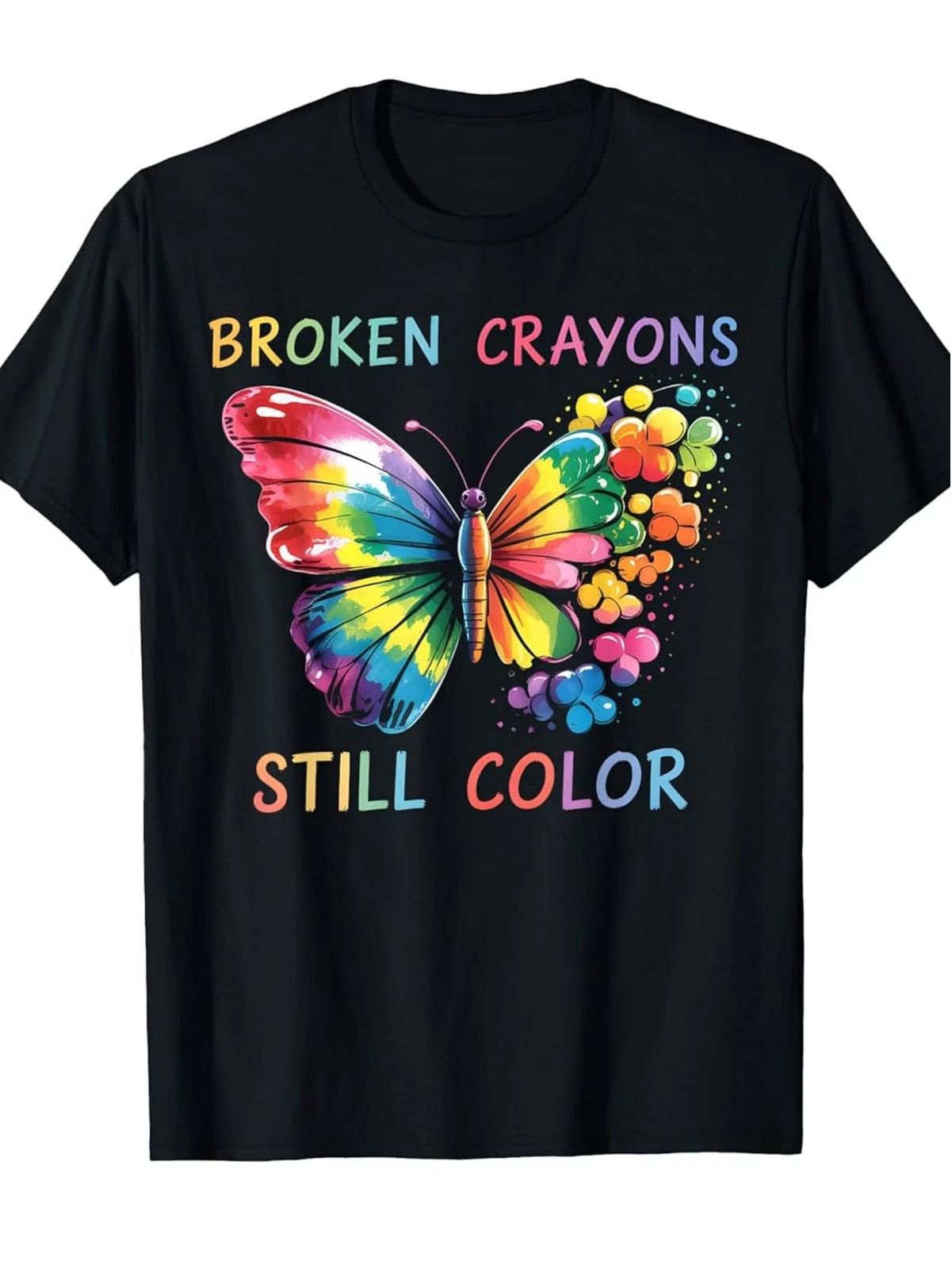 Mental Health Matters Broken Crayons Still Color Awareness T-Shirt gallery