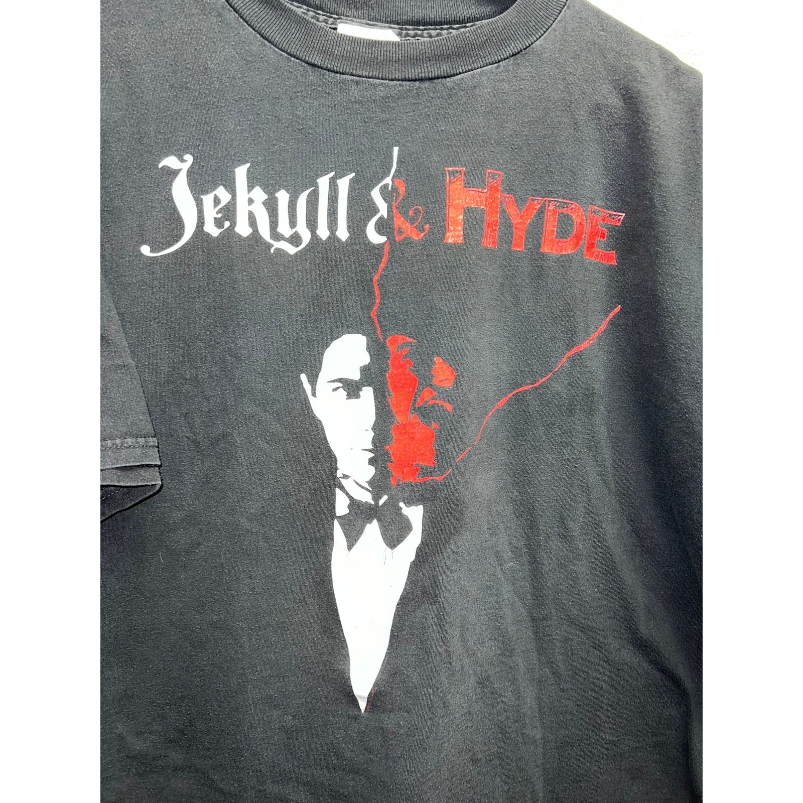Vintage Jekyll And Hyde Shirt Musical Play Graphic Black Tultex 90s 1990s Tee XL gallery