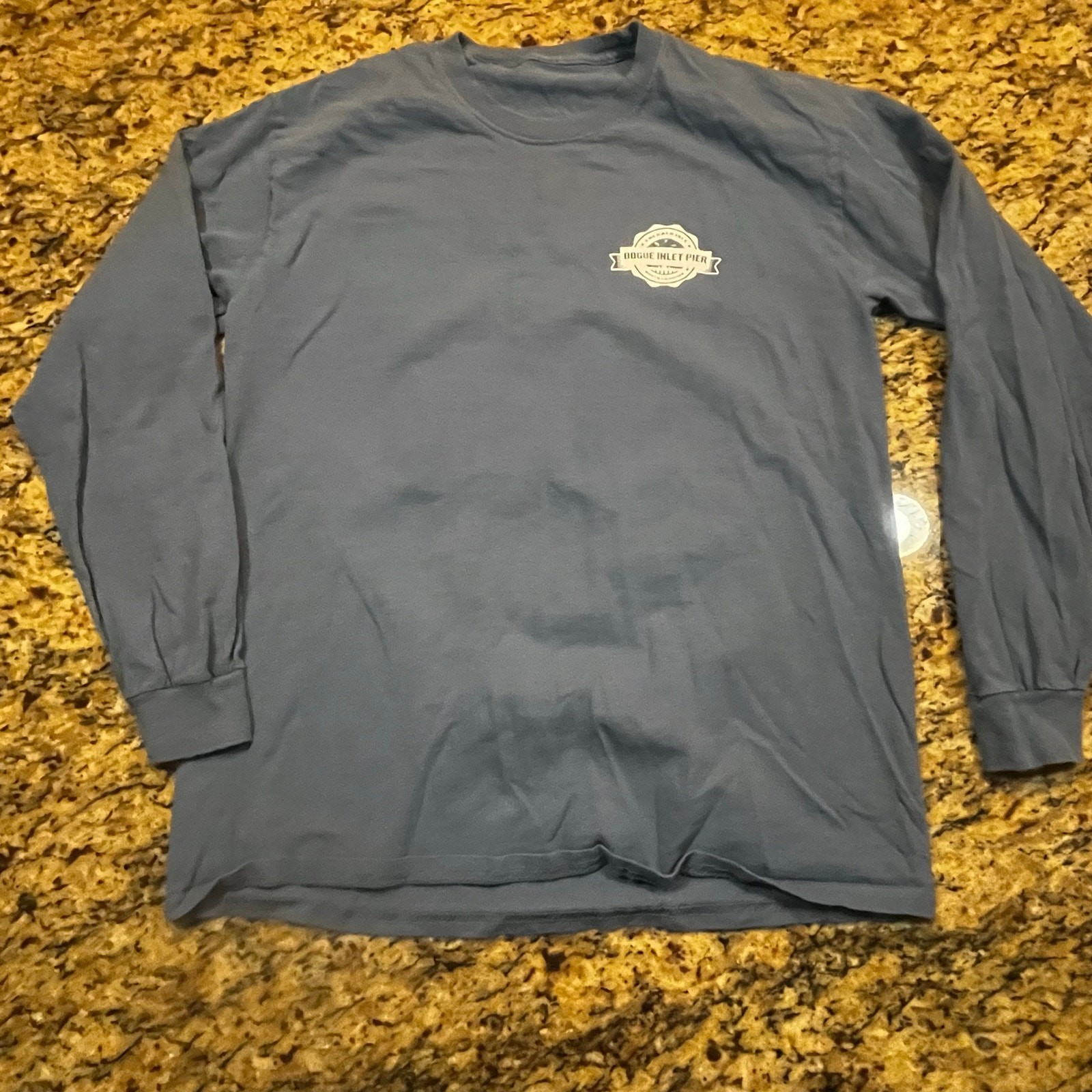 Bogue Inlet Pier Emerald Isle NC Fishing Long Sleeve T Shirt Men M Fisherman gallery