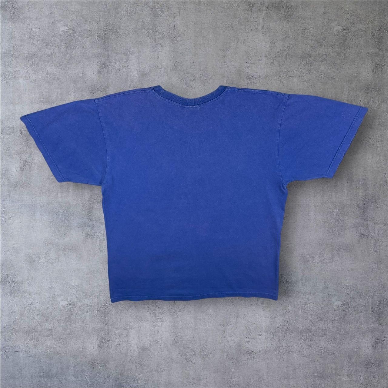 Early 00's Joligolf Thailand Elephants Animal Tourist Graphic Blue T-Shirt Large gallery
