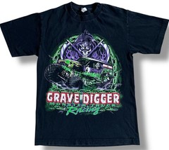 Grave Digger Monster Truck Basic Black 2 Sided Retro T-Shirt Y2K 2011 Size S