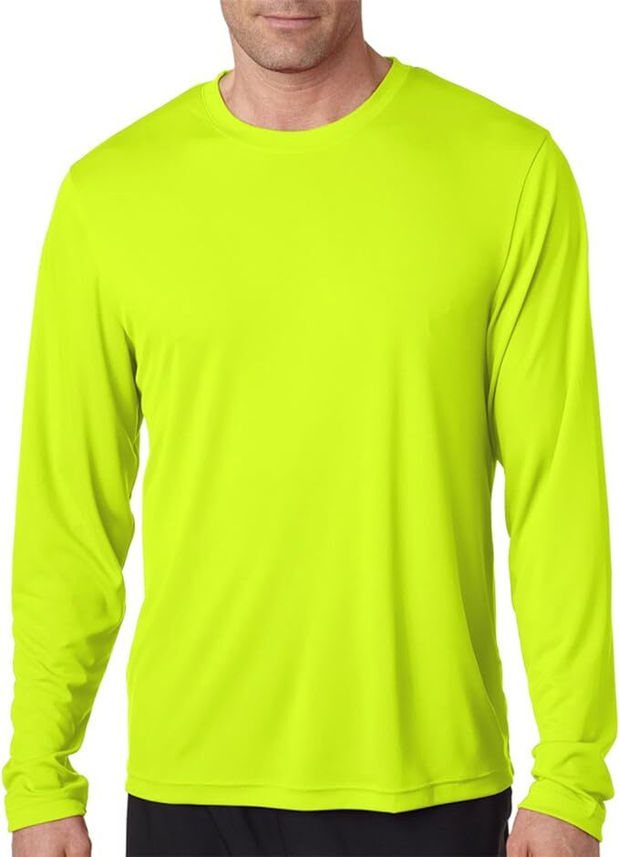 Hanes Cool DRI With Fresh IQ Long Sleeves Performance T-Shirt Hi-Viz S-3XL gallery