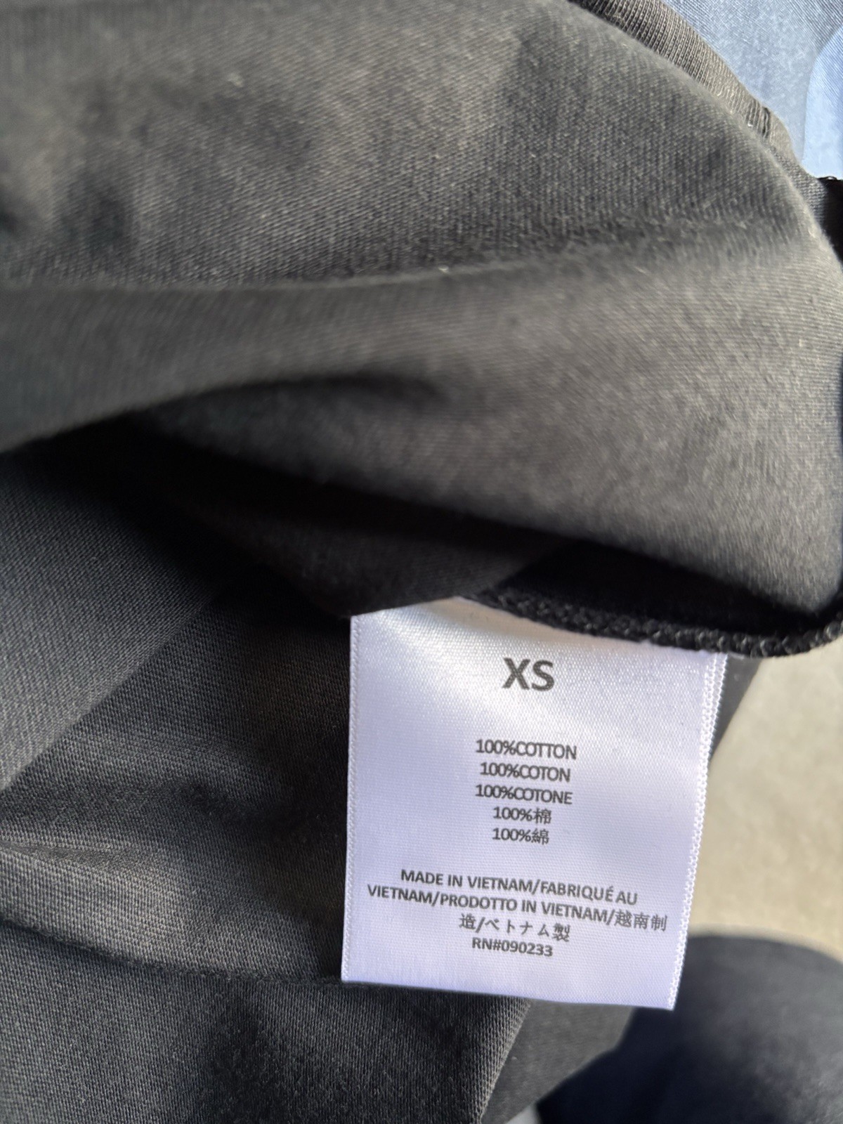 Essentials Fear of God Logo Crew Neck Short Sleeve Black Cotton T-Shirt XS gallery