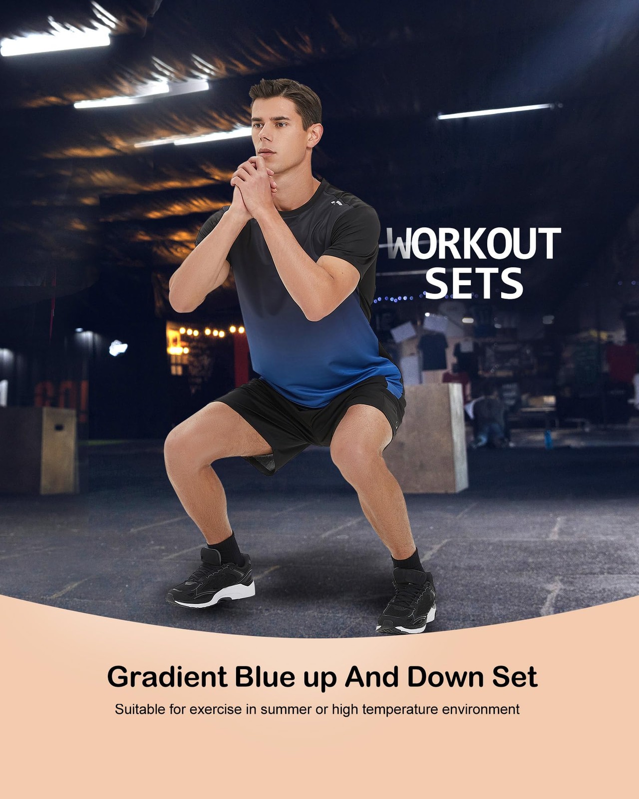 Gym Clothes for Men Workout Shirts Sets Outfits 3 Pack for Running Football A... gallery