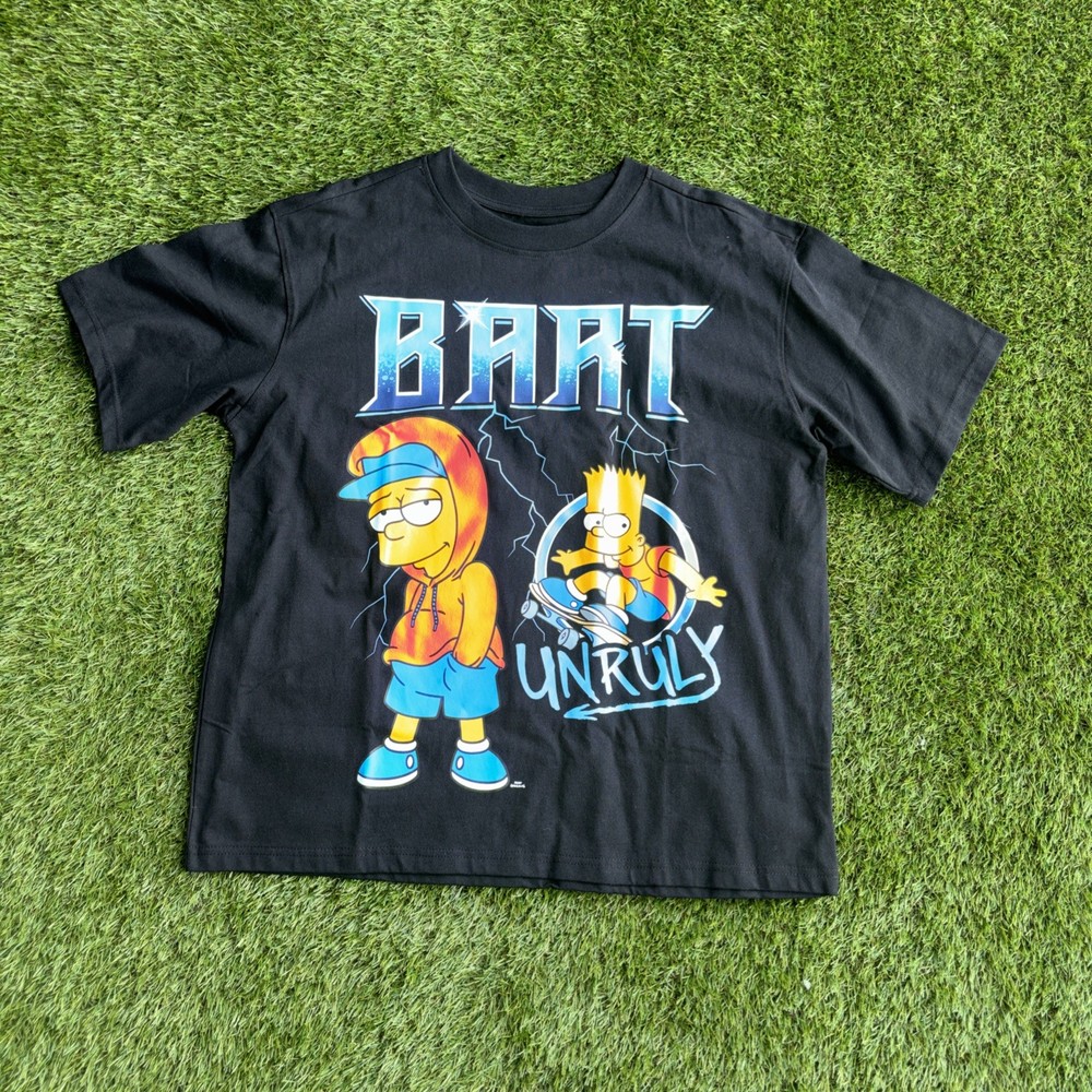 Bart Simpson Shirt Mens Large Black New!!