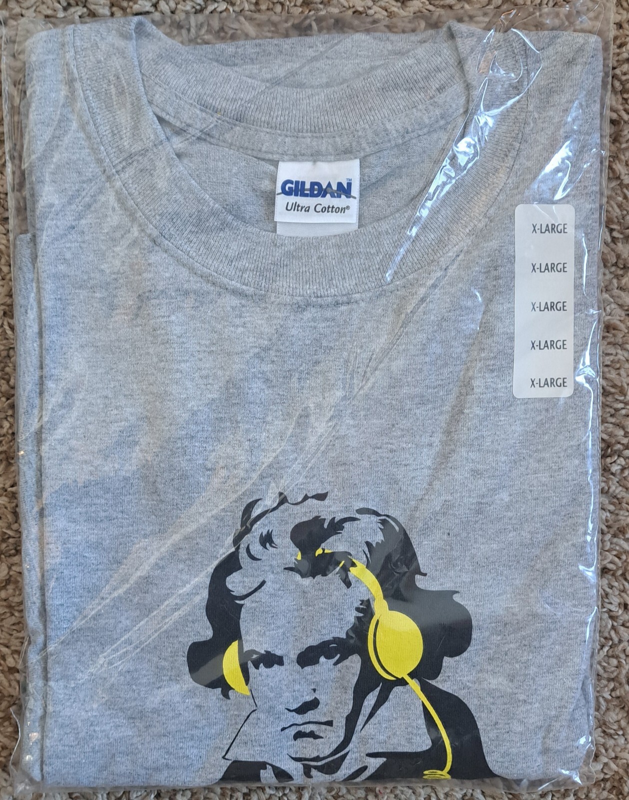 Beethoven the original def jam T Shirts Gray Gildan Ultra Cotton