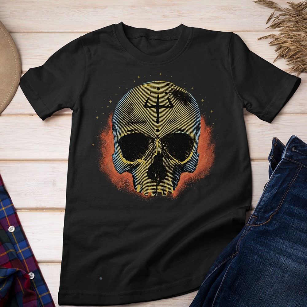 Retro Dark Skull Unisex T-shirt | Gothic Skull Shirt Gifts for Men gallery