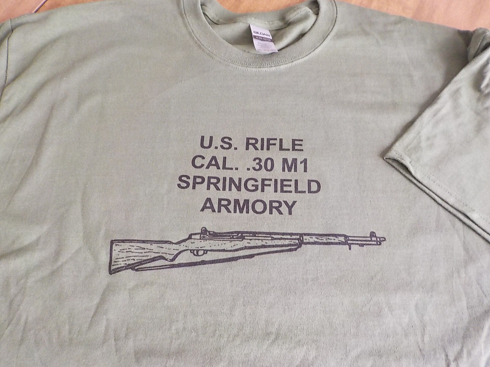 M1 Garand Silk Screened Olive Drab T Shirt $19.99 and up FREE SHIPPING