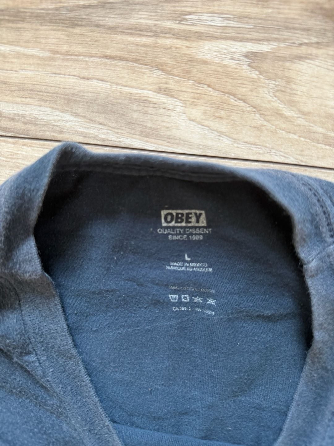 Obey Co. Nautical Flag Graphic Tee Black Size Large gallery