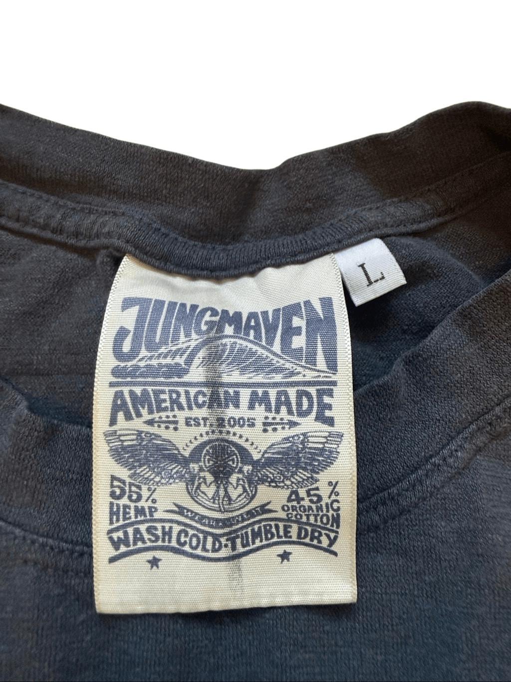 Jungmaven NavyBlue Pocket Tshirt Large Hemp and Organic Cotton gallery