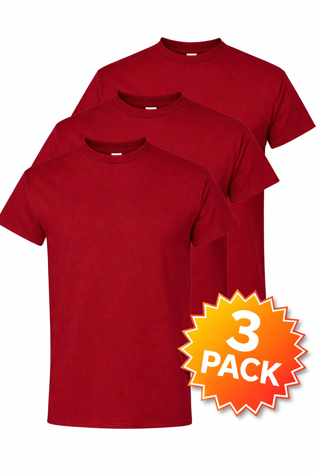 Pack of 3 Gildan G500 Mens Short Sleeve Heavy Cotton Size: Small Blank T-Shirts gallery