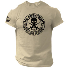 2nd Amendment Skull Shirt – American Warrior Soldier Military Patriotic 1776 USA