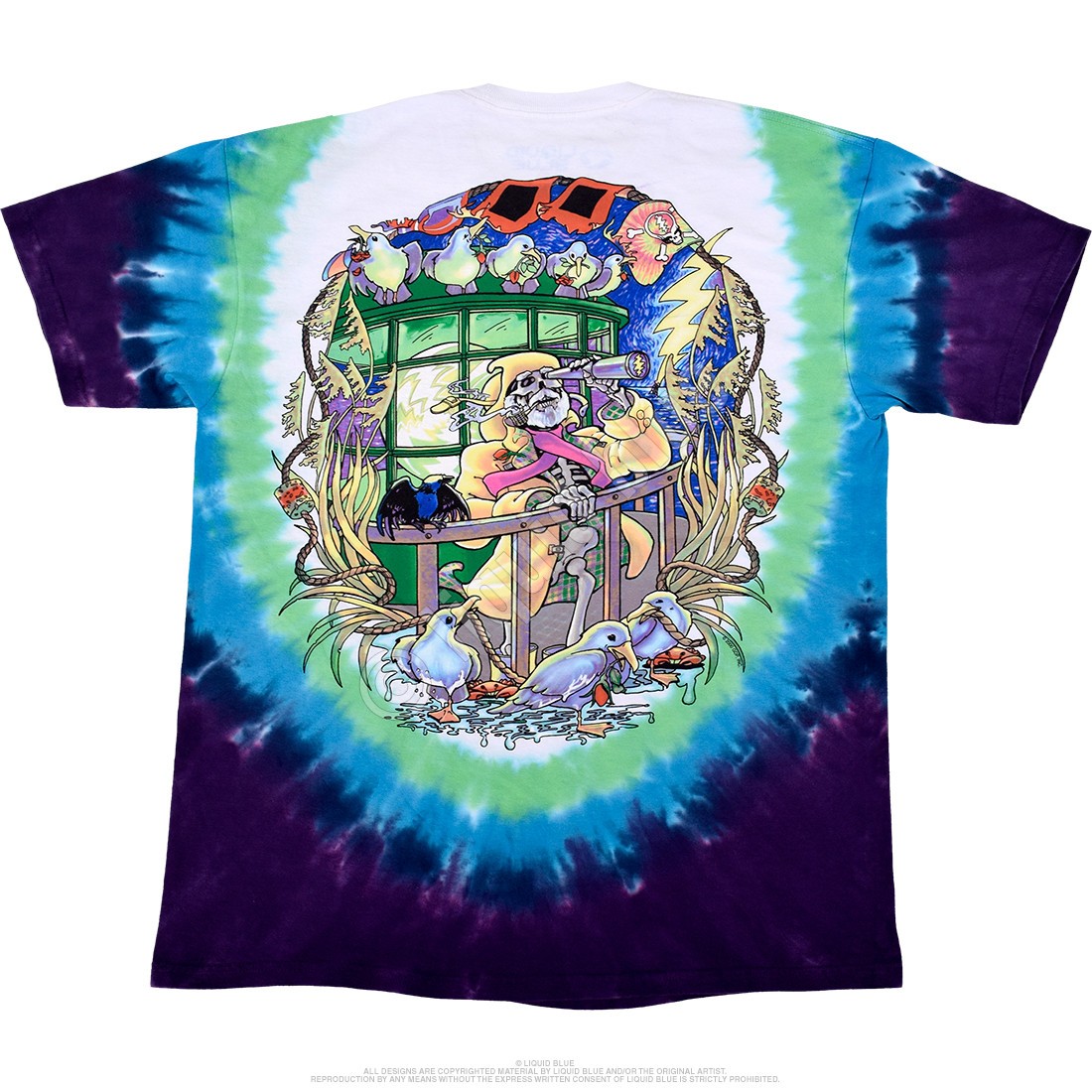 Grateful Dead Watch Tower Tie-Dye T-Shirt Liquid Blue gallery