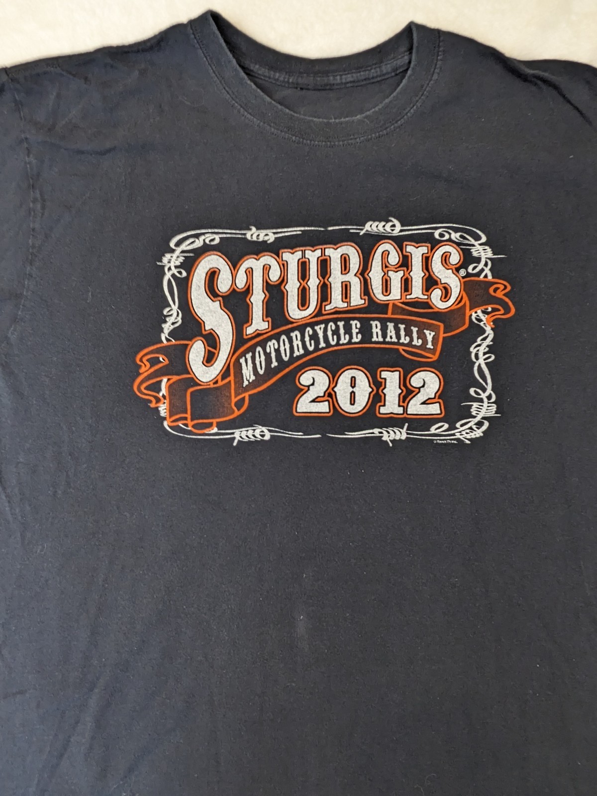 Sturgis SD Motorcycle Bikers Aop 2012 Black T shirt Toms T's M/L See Measurement gallery