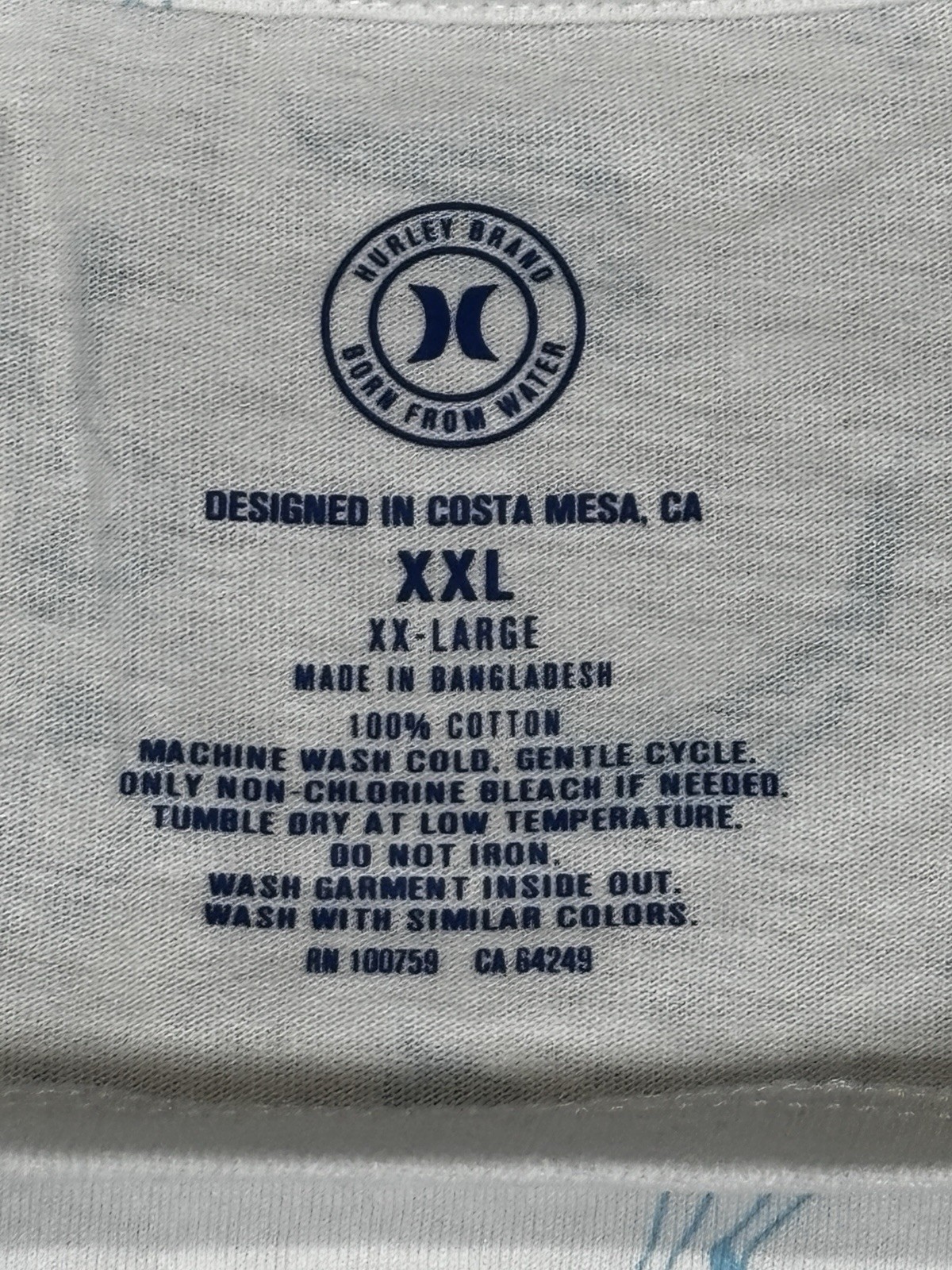 Hurley Deep Sea All Over Print Mermaid Graphic T-Shirt White Men's 2XL XXL New gallery