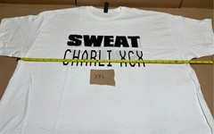 NEW Authentic Charli XCX & Troye Sivan “Sweat” Tour Reversible Tee Shirt White