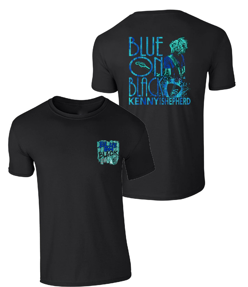 Kenny Wayne Shepherd SHIRT Blue On Black T-Shirt SOO18