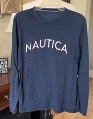 Nautica Navy Blue Lightweight Long Sleeve Shirt Men’s Medium
