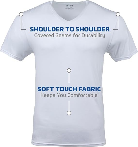 6 Pack Gildan Men's Crew T-shirts, Multipack, Style G1100, White gallery