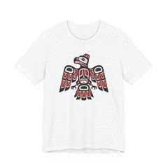 Indigenous Red & Black Eagle T-Shirt | Pacific Northwest Formline Art Tee