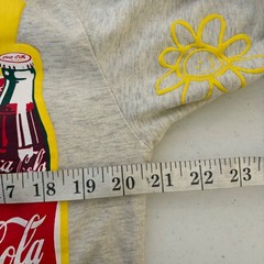 PacSunX Coca-Cola Mens Long Sleeve Graphic Tee Heather Oatmeal Small 2021 Collab