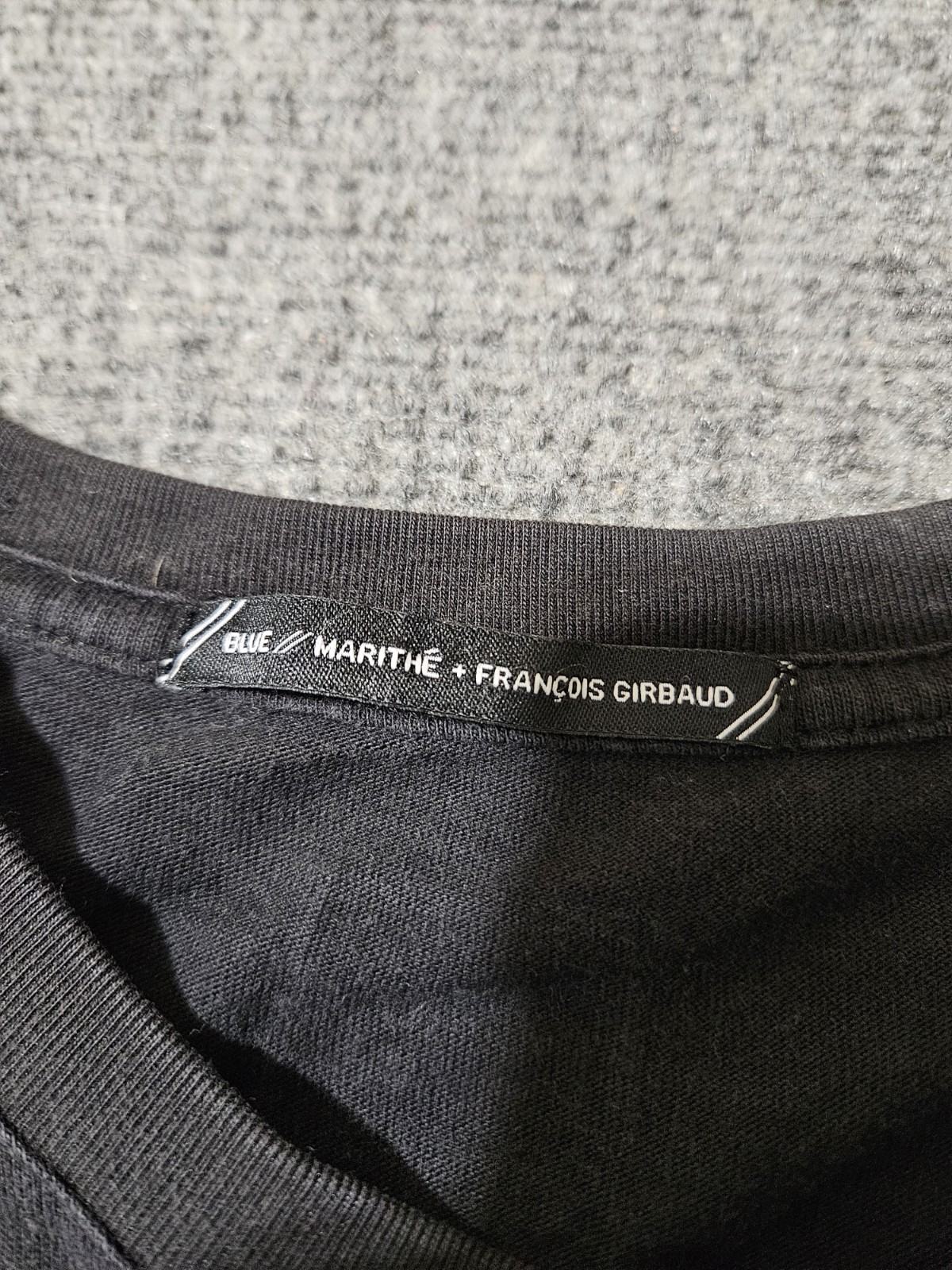 Y2K Blue Marithe Francois Girbaud Black T Shirt Size 2X gallery