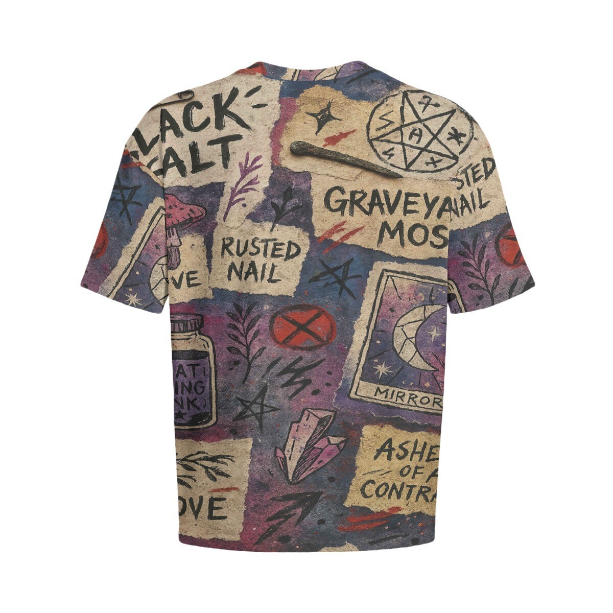 Wicca Magic Spell Mystical Oversized 100% Cotton Tee Shirt T-Shirt Hex Occult gallery