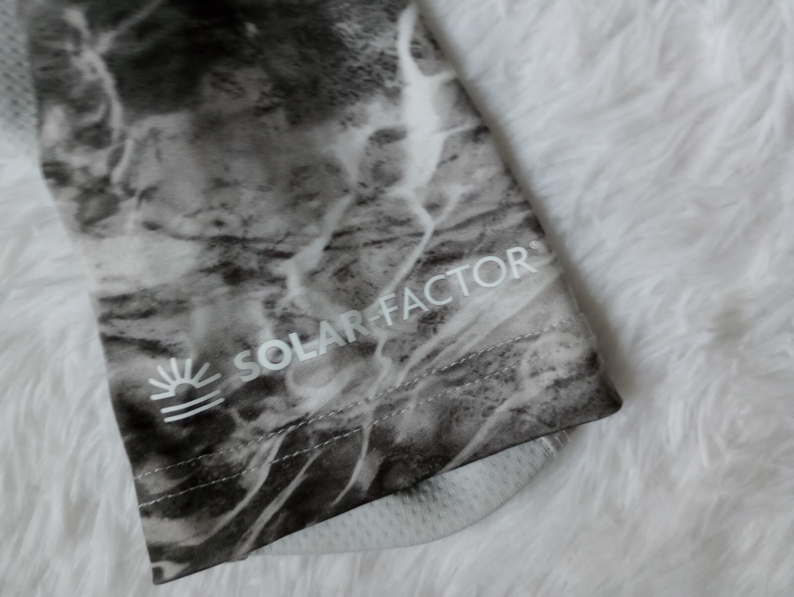 Habit Realtree Fishing Mens Medium L/S T Shirt White Camo 40+ Solar-Factor Light gallery